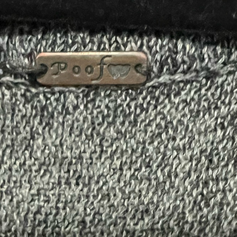 Poof dolman sleeve black/Gray Knit Sweater - Picture 3 of 4
